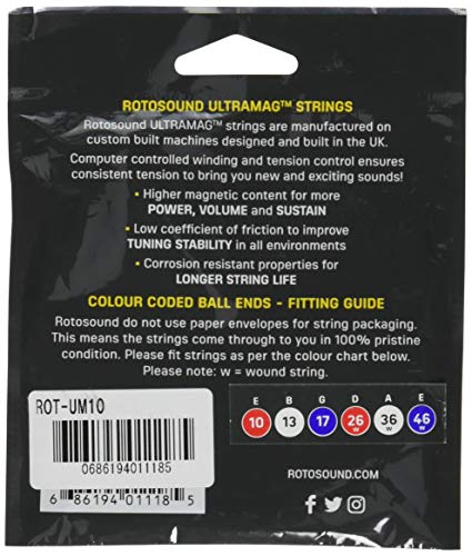 Rotosound Cordes pour basse électrique STAINLESS Cordes simples SWING 66 .095 « w/2,41mm wound SBL095 - Les Beatles, Paul McCartney, John Lennon, RIngo Starr, George Harrison Rotosound Cordes pour basse électrique STAINLESS Cordes simples SWING 66 .095 "w/2,41mm wound SBL095 – Image 3