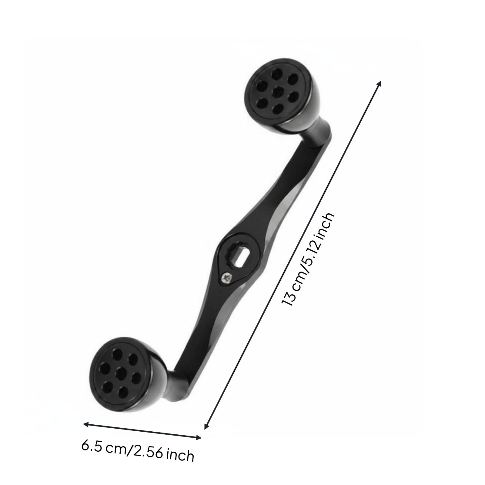 1 Pezzo Manovella Mulinello Pesca Manico Crank Pomello Metallo Impugnatura Upgrade in Lega di Alluminio Lavorata CNC per Bilanciamento Personalizzato