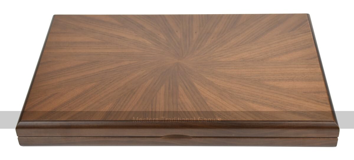 Dal Negro Treviso Iridescent 19-inch Backgammon Set in Walnut Case