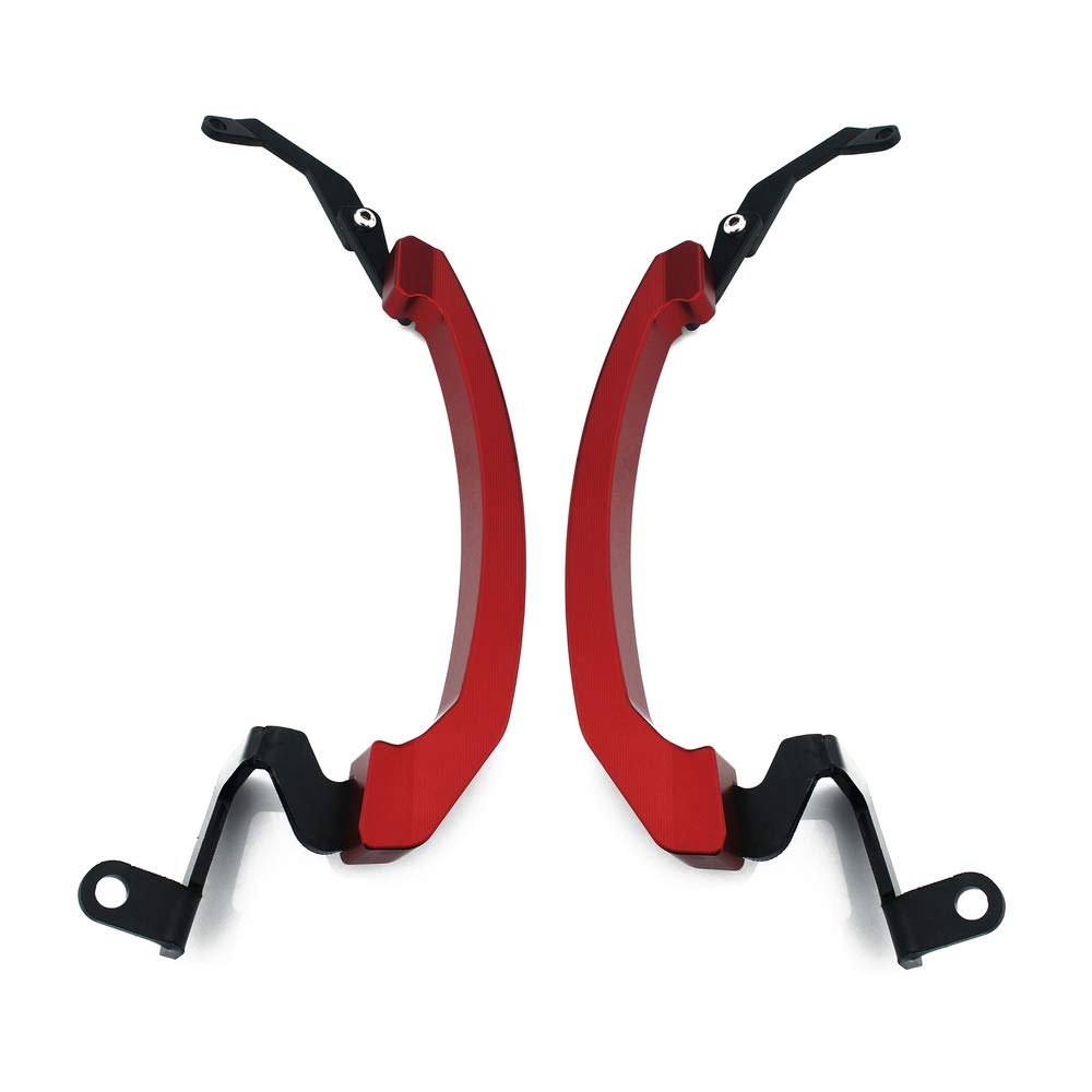 Barras de Agarre traseras Asiento de Pasajero manija de riel de Mano para MT-07 MT07 FZ-07 2014 2015 2016 2017 Manillar de Asiento de Pasajero (Red)