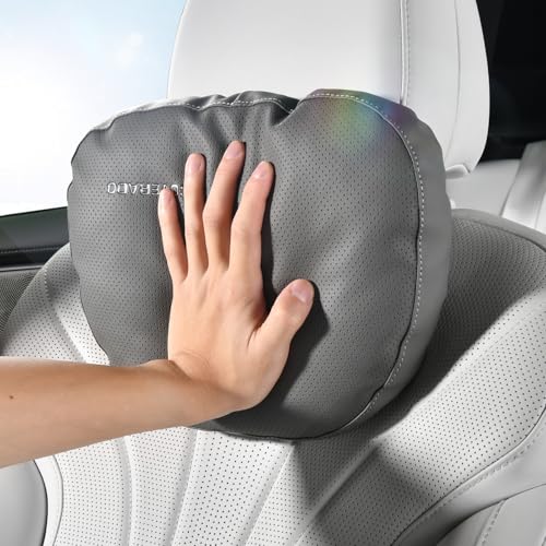 Image of Coverado Car Headrest Pillow Soft Memory Foam Car Neck Support Pillow with Adjustable Strap, Relax Head Muscles Relieve Driving Fatigue, Breathable & Removable Cover