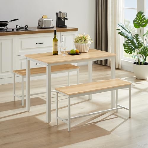Bellemave 43.3" Dining Table Set for 4, Small Kitchen Table