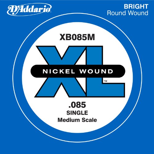 D’Addario XB085M Corde seule moyenne en nickel pour basse Calibre .085 - Les Beatles, Paul McCartney, John Lennon, RIngo Starr, George Harrison D'Addario XB085M Corde seule moyenne en nickel pour basse Calibre .085