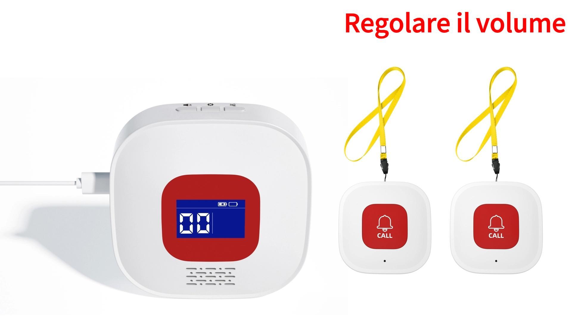 Sistema Salvavita WiFi Per Anziani - Pulsante SOS Con Notifiche App, 1 Ricevitore + 4 Pulsanti, Compatibile Con Tuya/Smart Life
