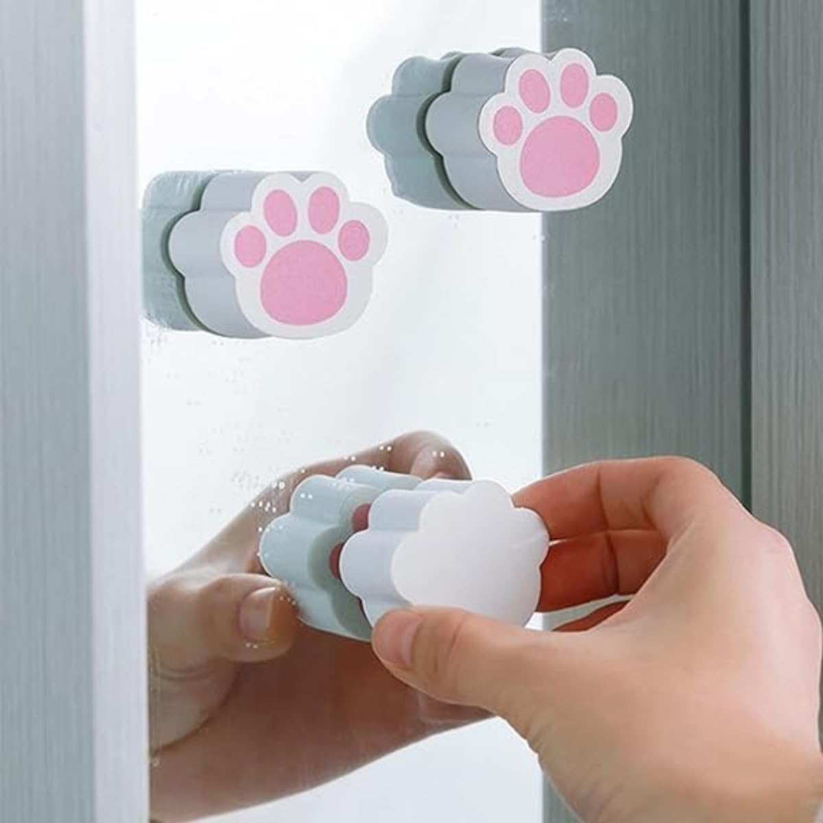 LUCCI - Cute Mirror Cleaning Sponge Wipe, Household Mirror Cleaner Wiper, Window Glass Mirror Stain Removal Wiper, Bathroom Kitchen Car Glass Sponge Wipe, Cleaning Supplies,(Pack of - 3)