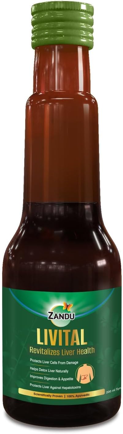 Zandu Livital Syrup – 200 ml | Scientifically proven Ayurvedic Liver Care & D...