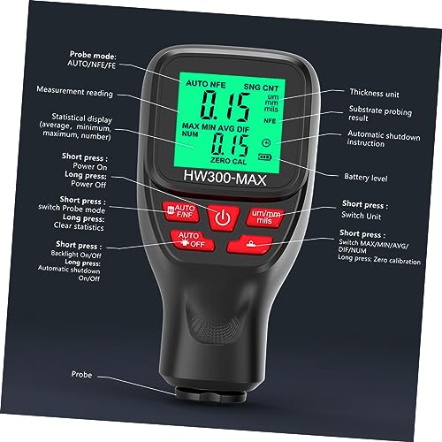 Medidor digital de espesor de pintura automotriz HW300 miniatura 4