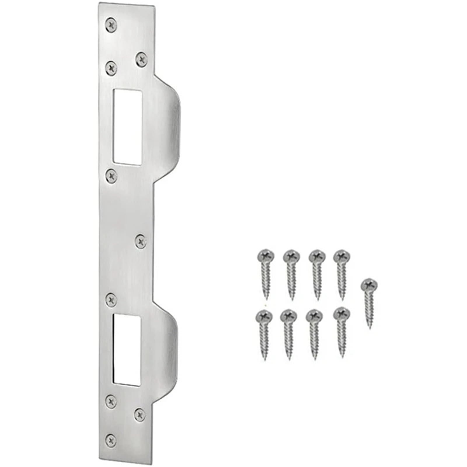 Door Latch Strike Plate 5 Pcs Door Strike Plate Reinforcement Plate - Door Front Security Devices Metal Striker Plates Door Latch White