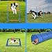 Herrselsam Agility Set Hunde groß, Agility-Ausrüstungs-Set für Hunde, Hundetraining zubehör Agility Hürde, Sprungring, Hundetunnel, 8 Slalomstangen, Ball, Pfeife, Tragetasche, Perfekt für den Park