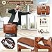 Faux Leather Messenger Bag for Men | 17-17.3 Inch Leather Mens Laptop Bag Leather Briefcasen Convertible Backpack 3 in 1 Computer Handbags Work Bag Shoulder Crossbody Bag Office | Vintage Brown