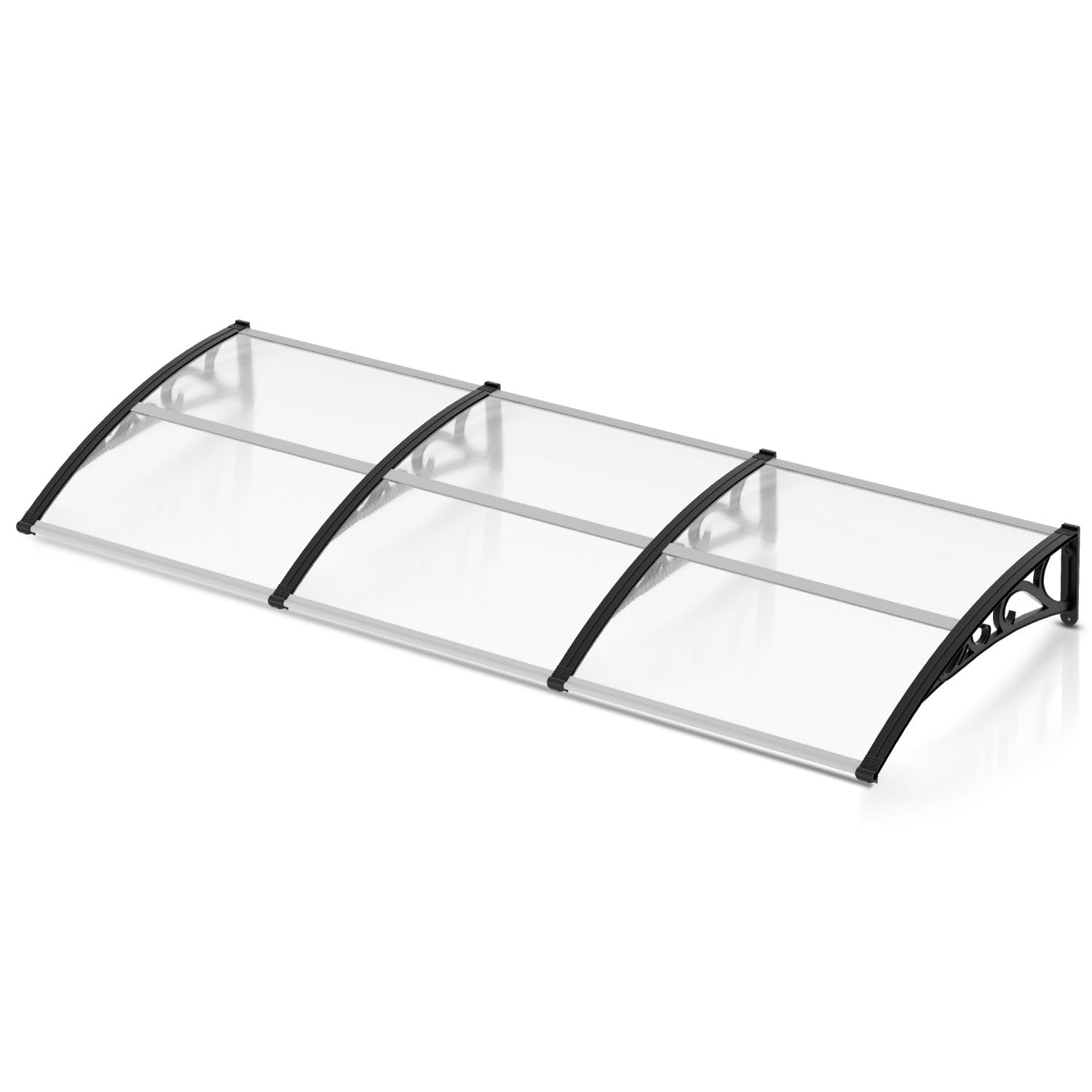 Auvent de porte d'entrée contre la pluie : marquise aluminium 100x300 cm
