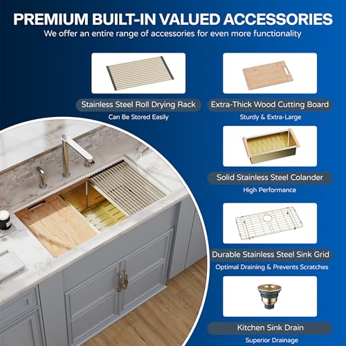 Hugsleek 36 White Granite Composite Kitchen Sink thumb #6