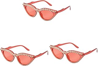 3 Peças De Óculos De Sol Da Moda Óculos De Sol Retrô Óculos De Sol Femininos Óculos De Sol Vermelhos Da Moda Óculos De Sol Óculos De Sol Pequenos Óculos De Sol Rosados