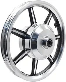 Rodas de liga leve 36T com anel dentado para roda traseira de veículo elétrico compatível com motores de 250 W e 500 W (preto)