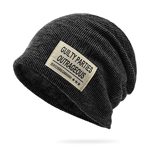 Chapeau de bonnet britannique en maille chaude et finitions velours