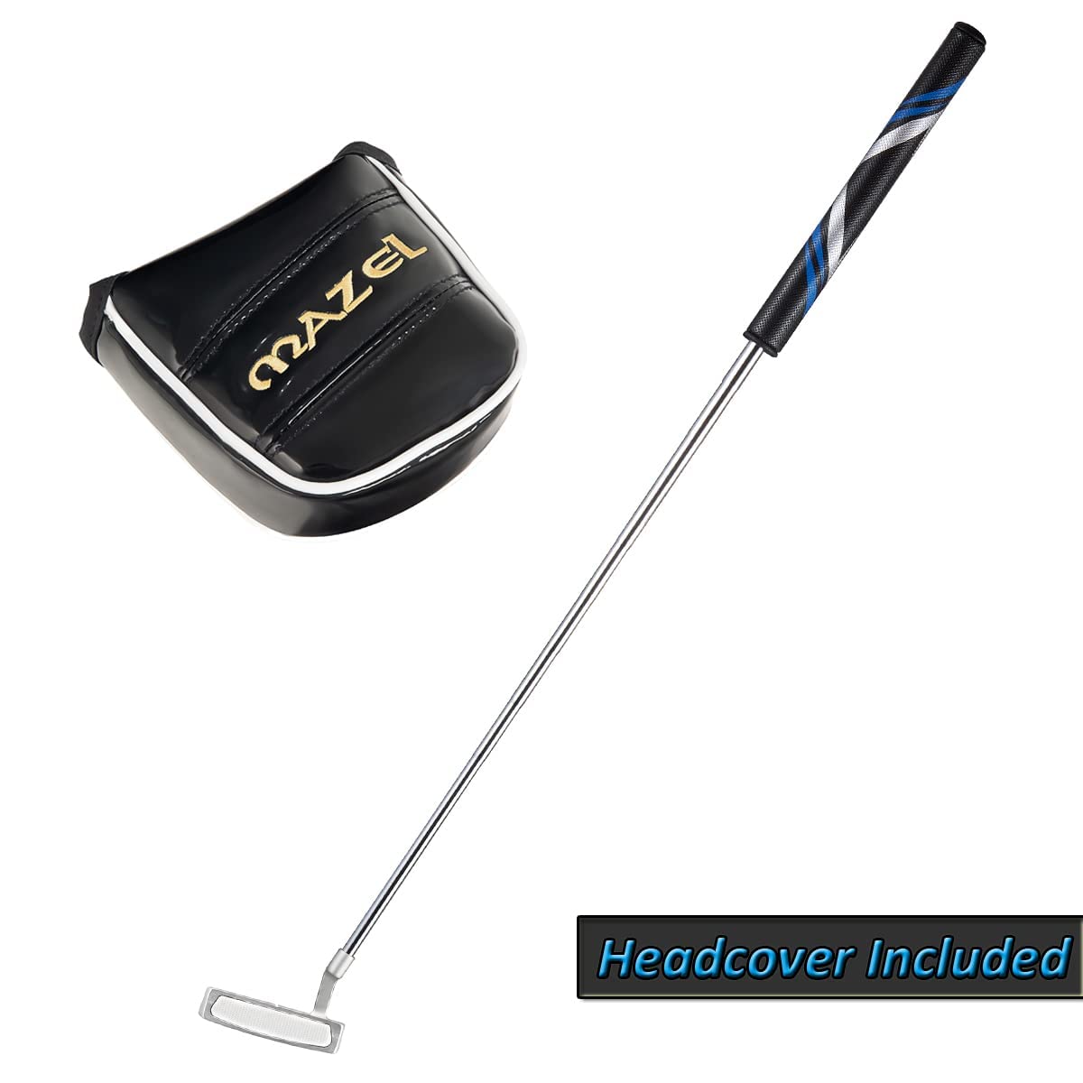 Mazel GS3 Putter de Golf pour Homme droitier 86,4 cm Putter de qualité supérieure avec Visage usiné CNC et Couvre-Club Inclus