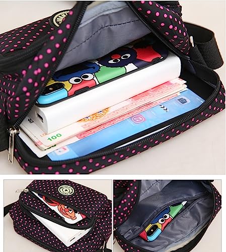 Image of MOMISY Women Mobile Messenger cellphone Bag Ladies Nylon Shoulder Cross Body Long Strap for College, Outing, Travelling, Work