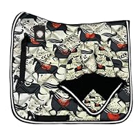 Set Sottosella E Cuffia Per Cavallo - Cotone Traspirante Con Bordatura Elegante, Color Beige - Foto 9