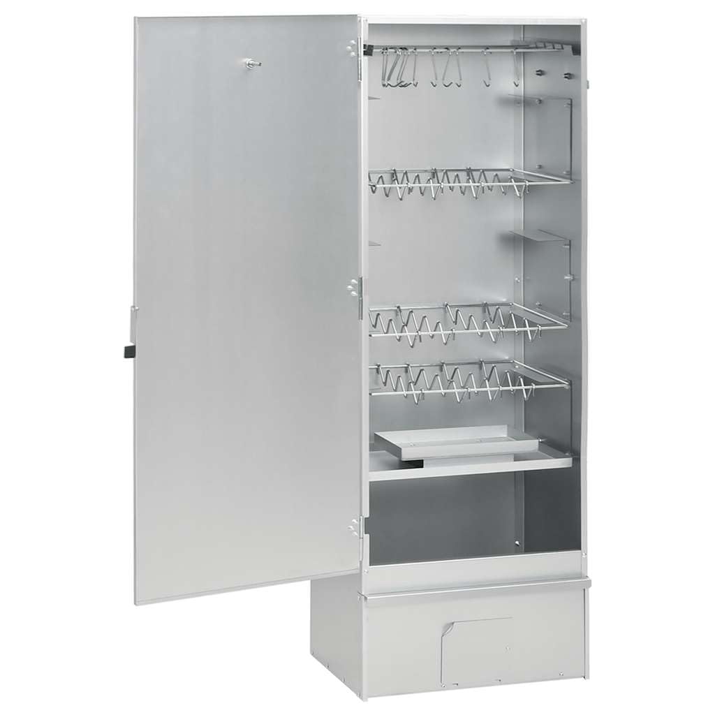 Fumador para horno de barbacoa con mesa de acero galvanizado para fumar, carne, pescado, queso -C
