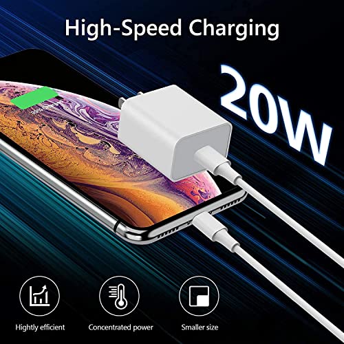 Image of Lynacz Fast Charger 20 Watt Compatible for iPhone 13,12,11,X Series Phone13 /13 Pro /12 /12 Mini /12 Pro Max,11 Pro Max, I Pad 2020,| Original Fast Charger with Cable for iPhone |Without Box, Multicolour