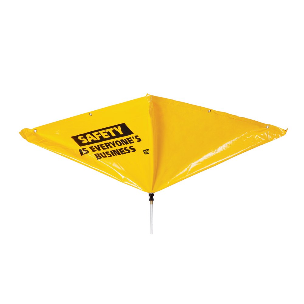 Safety Message Leak Diverter by New Pig - Catch and Divert Roof Leaks - Reusable - 5' x 5' - TLS555-YW-81