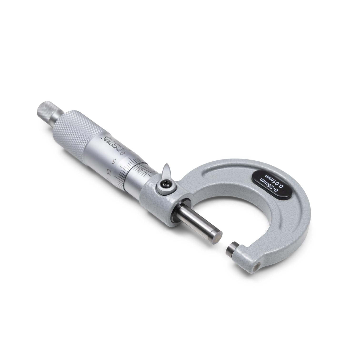 PROFESSIONELLER MIKROMETER 0-25 mm, Zentesimalmikrometer, Industrielle Präzision mit Aluminiumlegierungsbogen, Reibungssystem und Hebelverriegelung, Präzises Arbeitswerkzeug