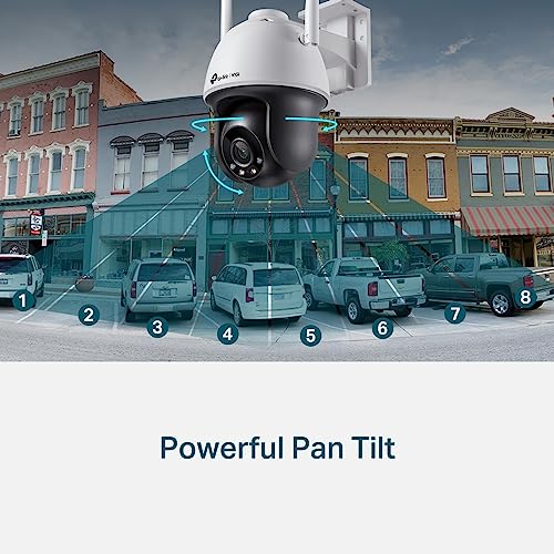 Image of TP-Link VIGI C540-W Wireless Outdoor Wi-Fi Pan Tilt Network Smart Security Camera | 24 Hour Full-Color CCTV | 4MP HD | Smart Detection | H.265+ | IP66 Waterproof | Two Way Audio | ONVIF