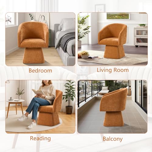 Sillón giratorio moderno plegable naranja miniatura 7