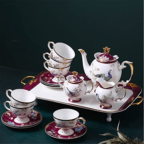 Juego de té de la Tarde de Estilo Chino, Tetera, Juego Nacional de Feng Shui, Juego de Tazas de café de Porcelana China…