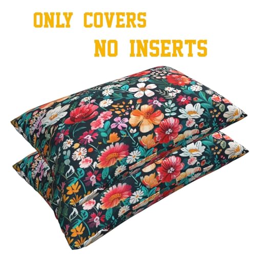 Housses de coussin fleurs rectangulaire 50x80 cm coussin canape salon lot 2 - 5