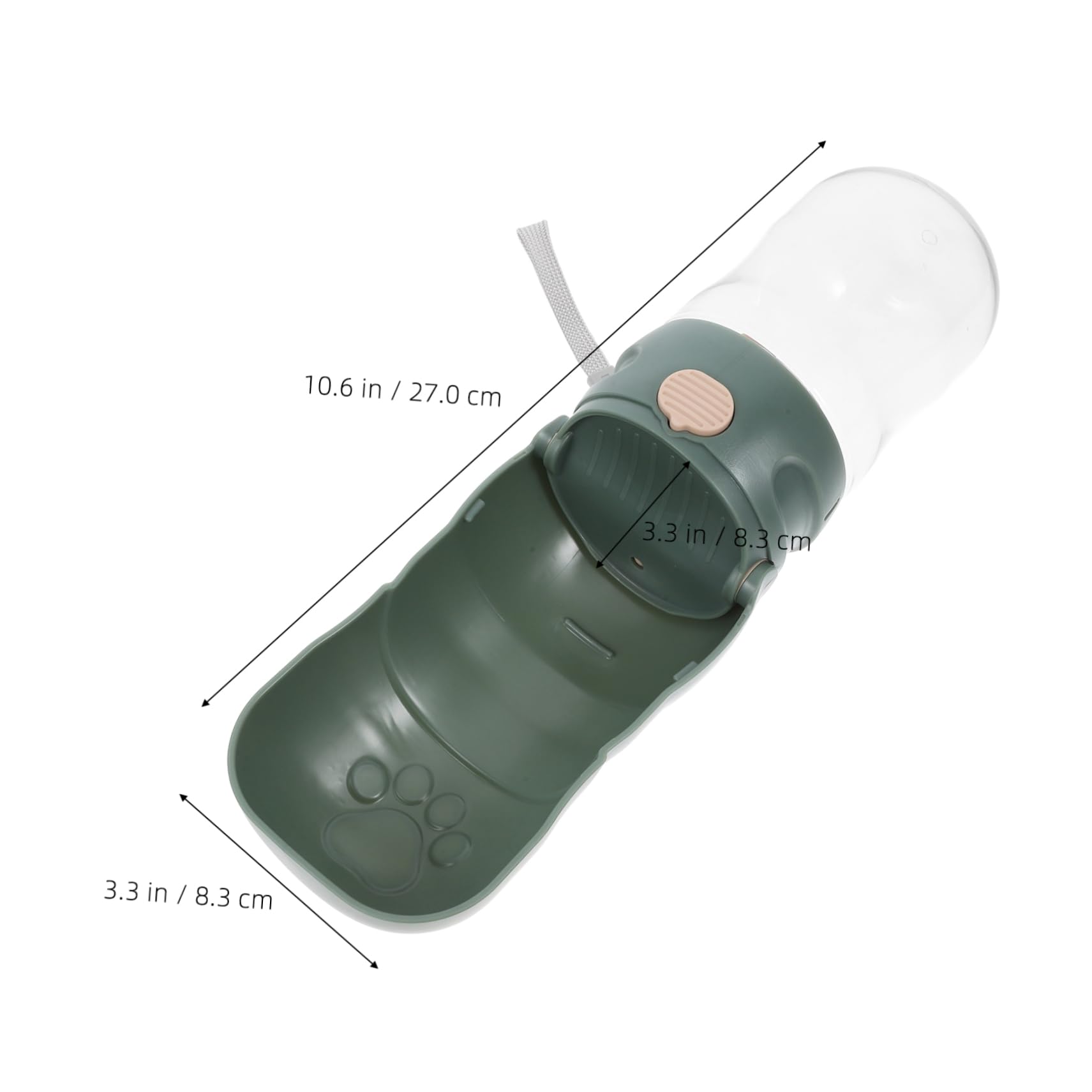 FONDOTIN Pet Water Bottle Portable Dog Water Cup for Travel Leak Outdoor Dog Waterer Easy to Carry for Dogs