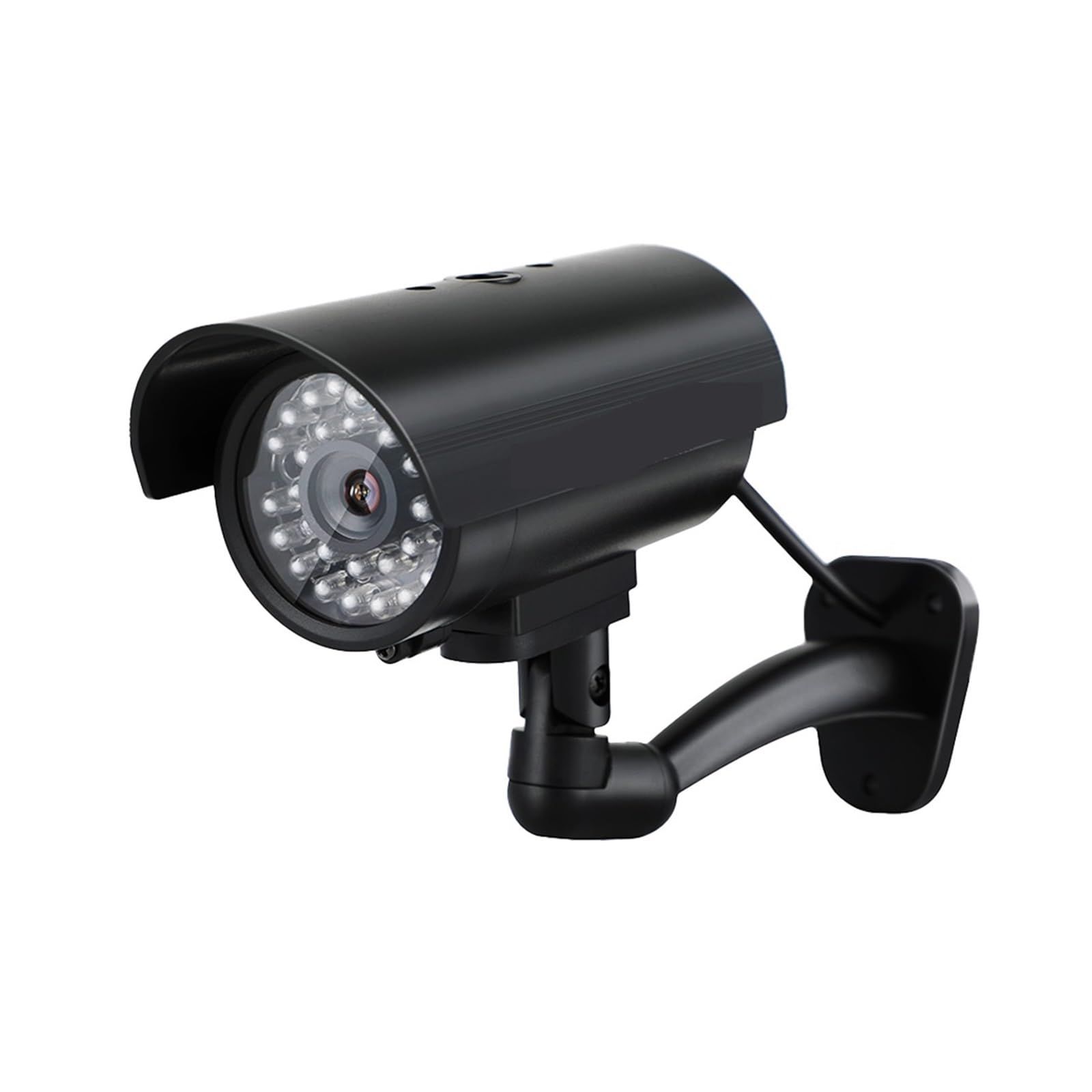 Caméra extérieure Fausse caméra extérieure Bullet LED Light Monitor Surveillance factice étanche Simulation de Protection de la sécurité à Domicile(1black)