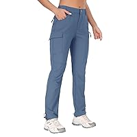 GymBrave Pantaloni Trekking Donna Cargo Capri 3/4 Estivi Leggeri Asciugatura Rapida