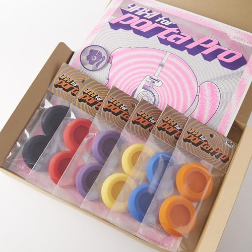 YAXI ヤクシー for PORTAPRO (Black+Blue+Yellow+Red+Orange+Purple)+A3 Purple Poster イヤーパッド