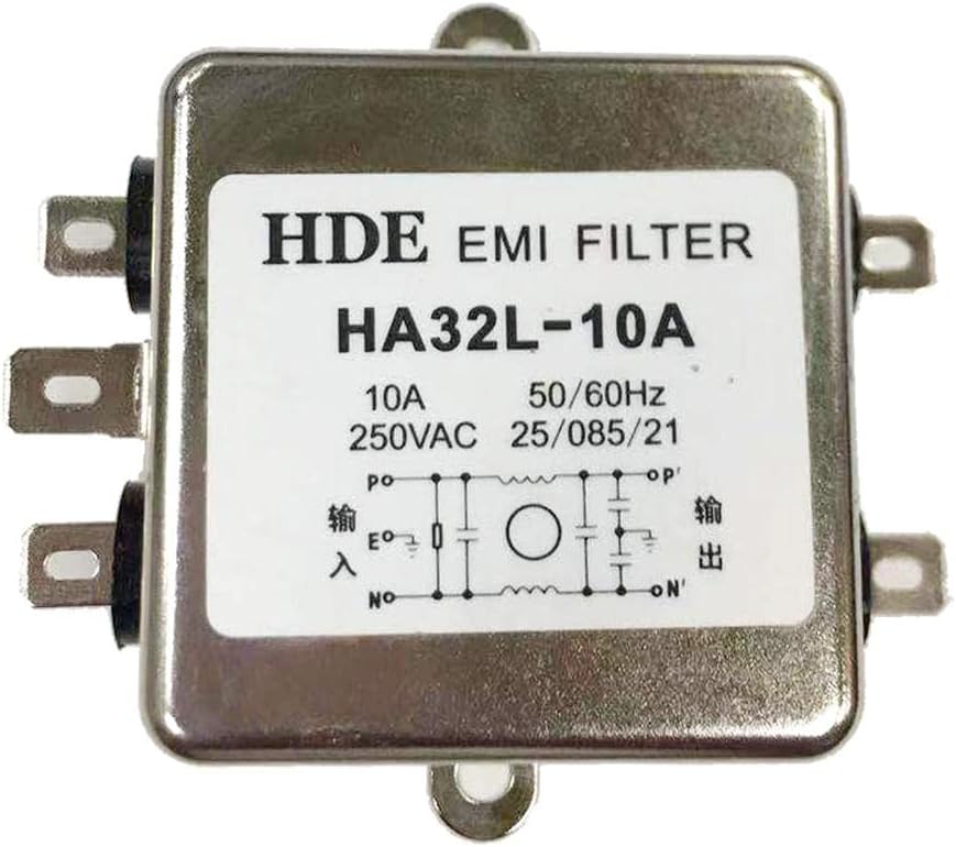 Single Phase AC EMI Power Filter, HA32L-10A 10Amp 250V 50Hz/60Hz