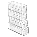 InterDesign Rain 4-Drawer Cosmetic Organizer for Makeup, Beauty Products - Flip Tower, Clear