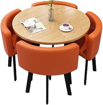 Dining Set Kitchen Round Table Set Living Room Round Dining Table & Chair Casual Small Round Table Balcony Office Lounge Garden Meeting Room Nail Salon Clothes Shop Coffee Shop Modern Design Table &