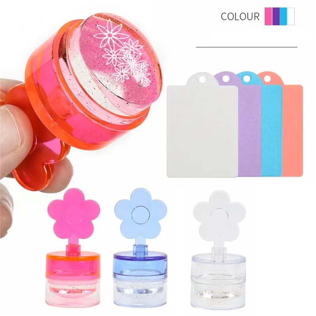 Silicone Transparent Nail Art Stamping Kit French For Manicure Plate Stamp