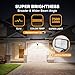 LUTEC 72W 7500LM LED Security Lights Motion Sensor Light Outdoor, 5000K Daylight, IP65 Waterproof, Dusk to Dawn, 3-Head Motion Detected Flood Light for Garage, Yard, Porch(Black)