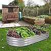 Colorfulbeetle Galvanized Raised Garden Bed Kit, 3Pcs 4ft Planter Raised Garden Boxes Outdoor, Oval Metal Raised Garden Beds for Vegetables #1