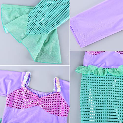 image for Party Chili Little Girls Mermaid Costume Princess Dress Up for Birthda