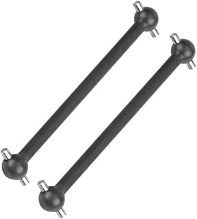 VGEBY1 RC Car 2 Pcs Drive Shaft, 2 Colors Metal Dog Bone Drive Shaft for HIMOTO E10XB E10XBL E10DB E10DBL E10SC E10SCL 1/10 Scale RC car.(Black)