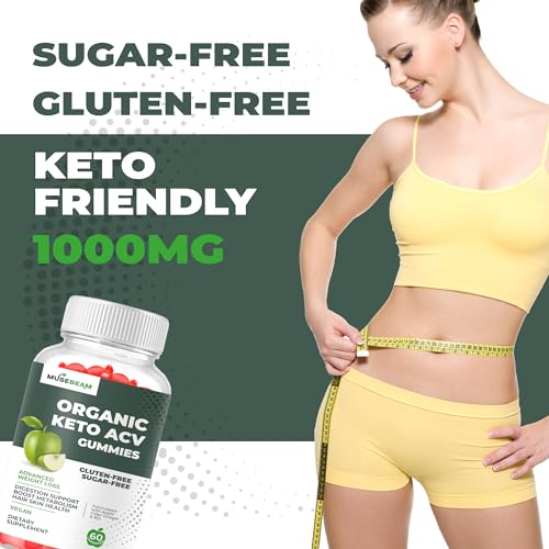 Musebeam Organic Keto Acv Gummies Advanced Weight Loss - Gluten & Sugar Free Belly Fat Burner Apple Cider Vinegar Diet Supplement For Women Men thumb #4