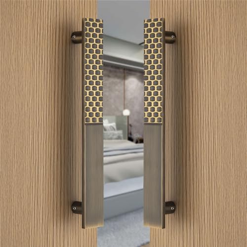 Image of COMPASS 24 inch Brass Main Door Handle | Door Handles for Main Door | Pull Handles for All The Doors of House | Office | Hotels | PH-BK (Pack of 1, Antique Finish)