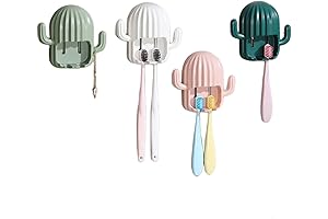 Cute Cactus Toothbrush Holders for Kids