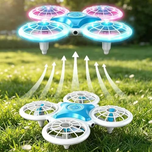Mini Drohne für Kinder ab 6 7 8 9 10 Jahren, Spielzeug Flugzeug mit Fernbedienung, 360° Flip & 3 Geschwindigkeitsstufen, One-Key Start, LED Lichter, Ideal für Innen & Außen, Geschenke für Kinder – Bild 4