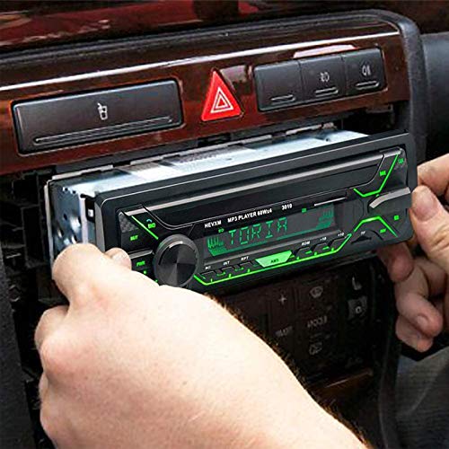 Aigoss Car Stereo with Bluetooth, Single Din Radio FM Media Player USB/TF/SD/AUX Audio Receiver, Hands Free Calling with Wireless Control and Multi Color Illumination - Thumbnail 6