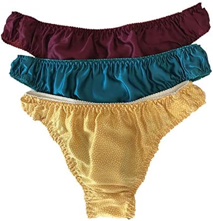 Men's 3Pairs Pure Silk Briefs Soft Panties String Smooth Healthy Basic Bikini Breathable Thong Underwear