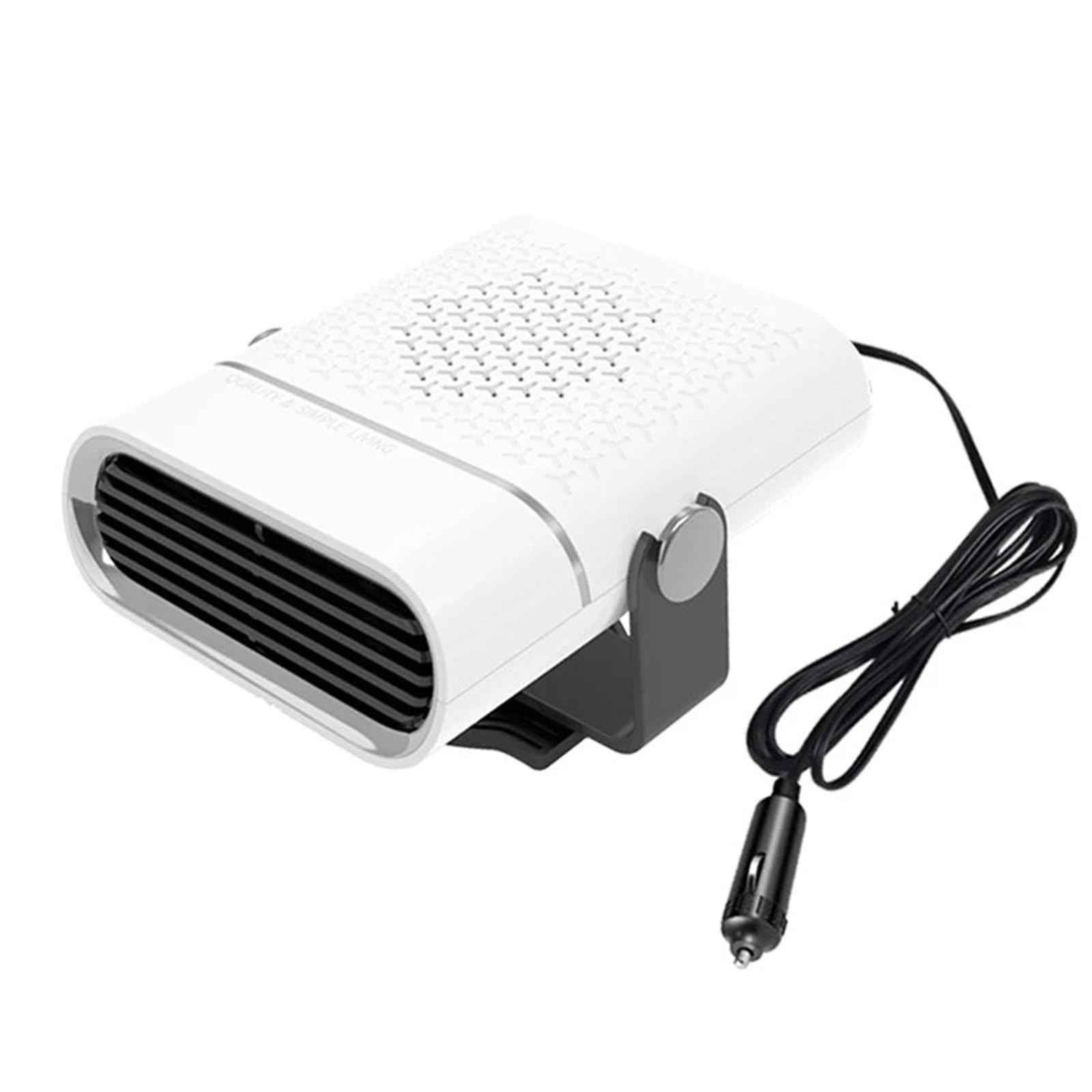 Winter Car Heater Ptc Mini Car Heater Fan Windshield Car Heater Portable Fan For Cars Windshield Defroster Demister(WHITE)