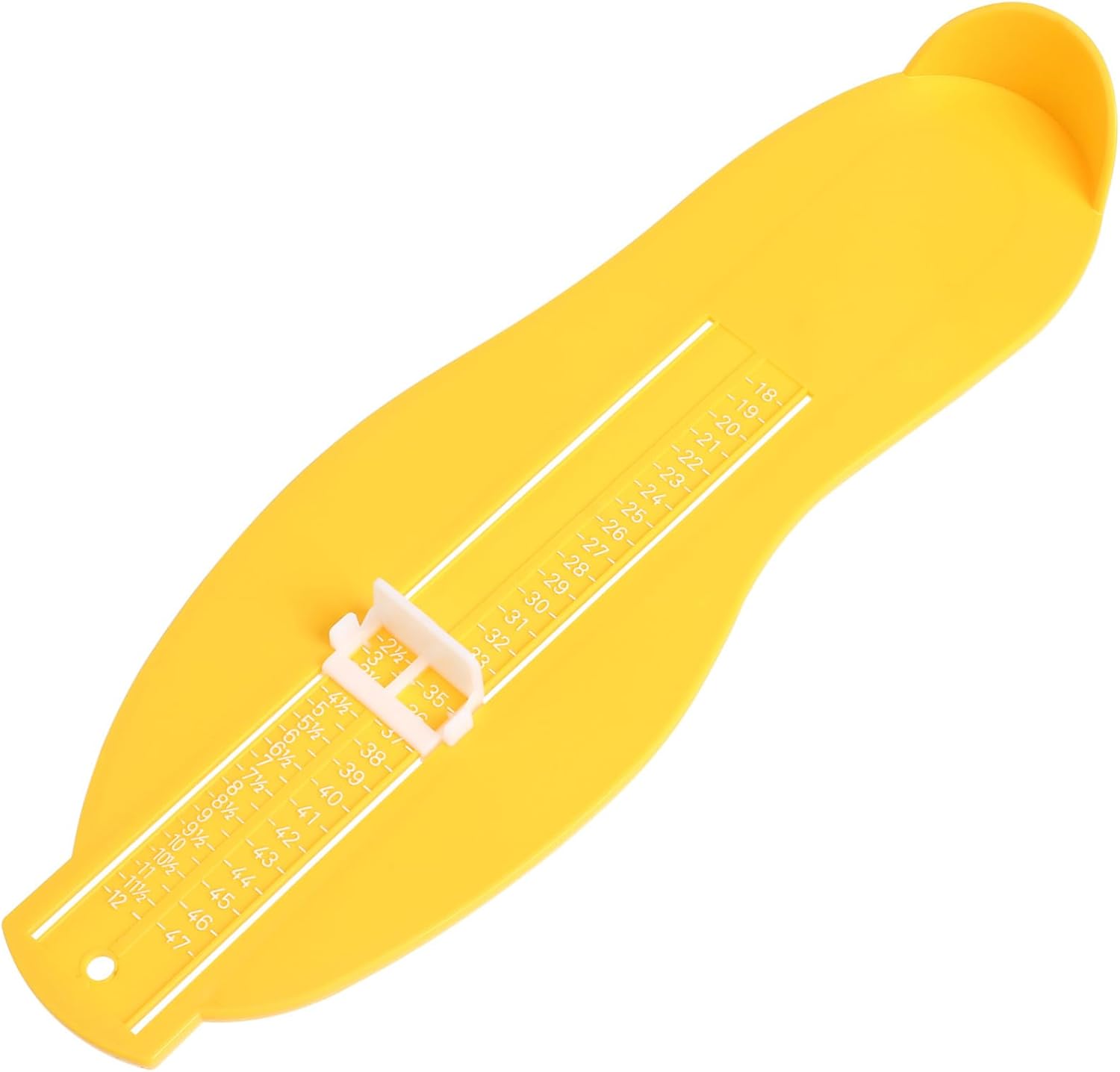 Adult Foot Measurement Gauge for Shoe Size, ABS Yellow Measuring Device